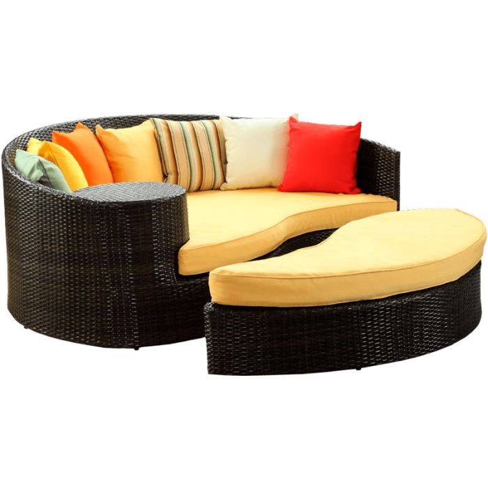 LexMod Taiji Outdoor Wicker Patio Daybed LexMod Taiji Outdoor Wicker Patio Daybed